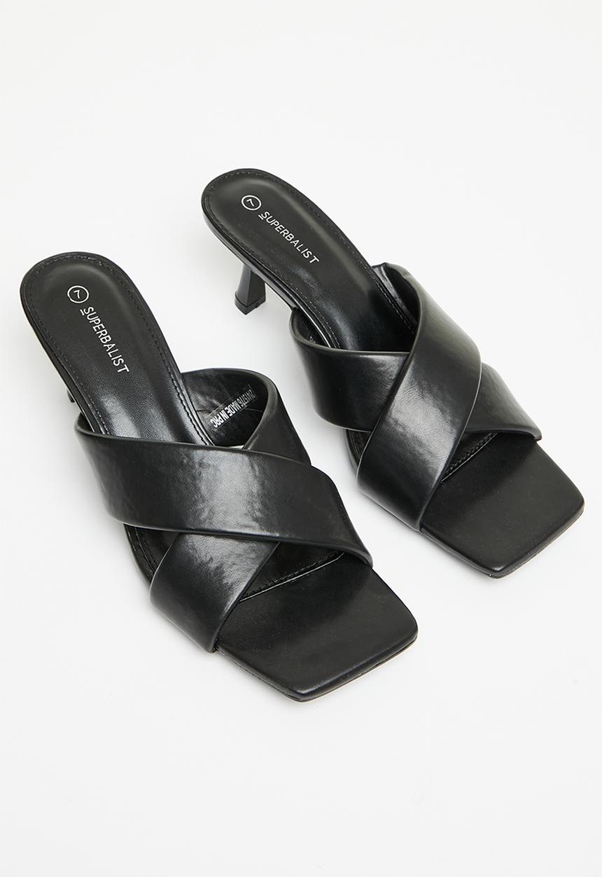 Superbalist - Ava cross-strap kitten heel - black