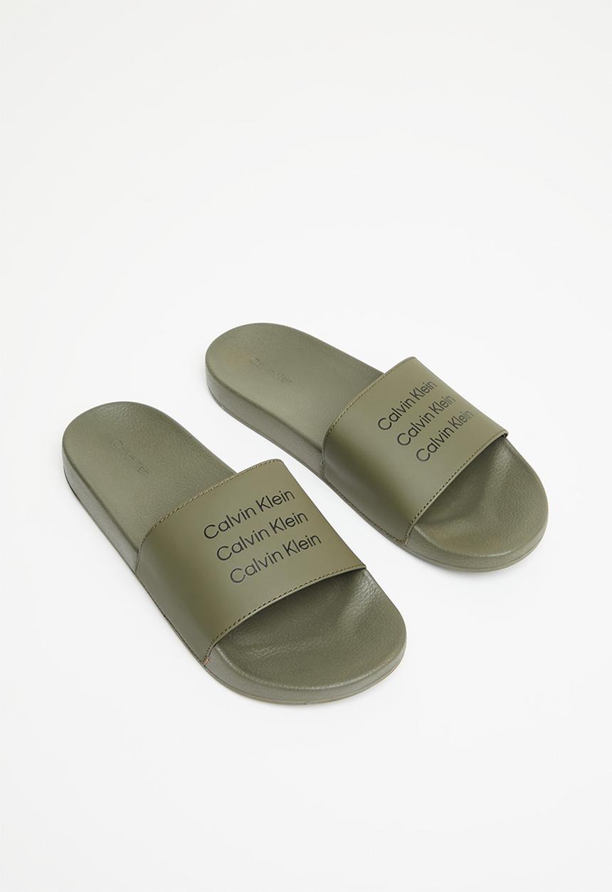 Calvin Klein - Pool slide - dark olive