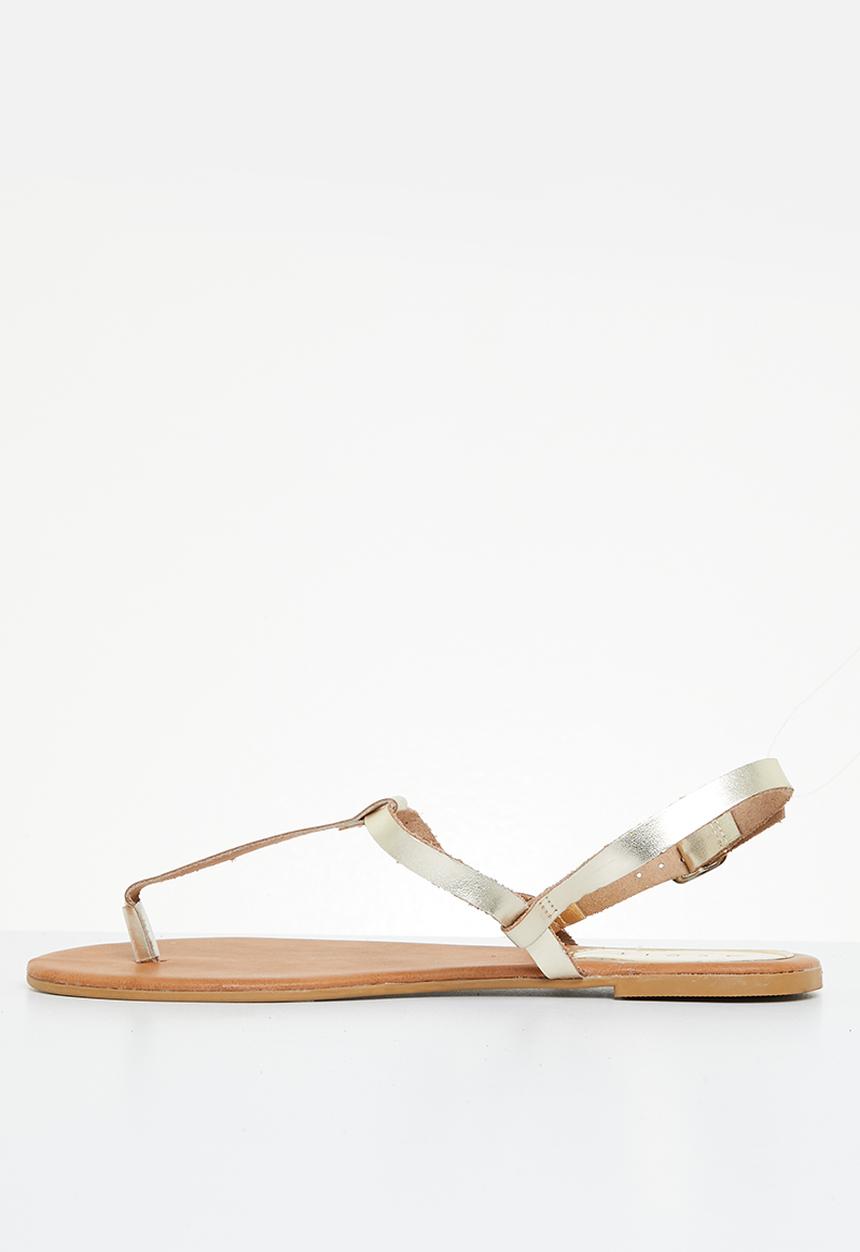 edit - Nadia leather thong - gold