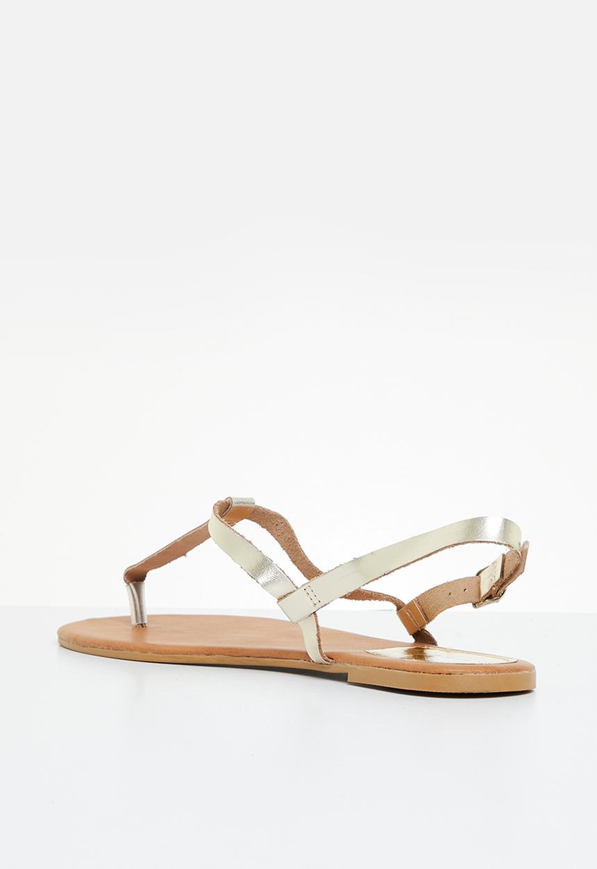 edit - Nadia leather thong - gold