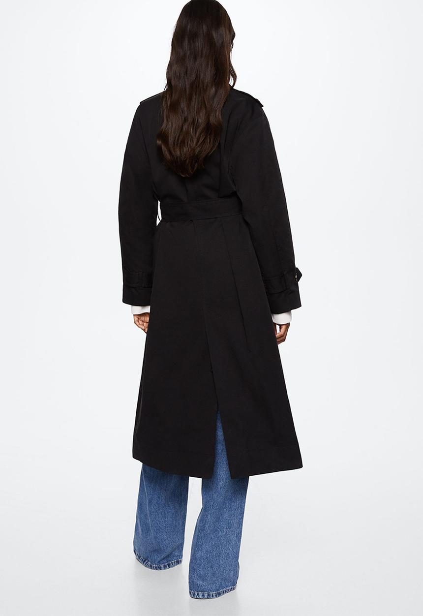 MANGO - Trench coat angela - black
