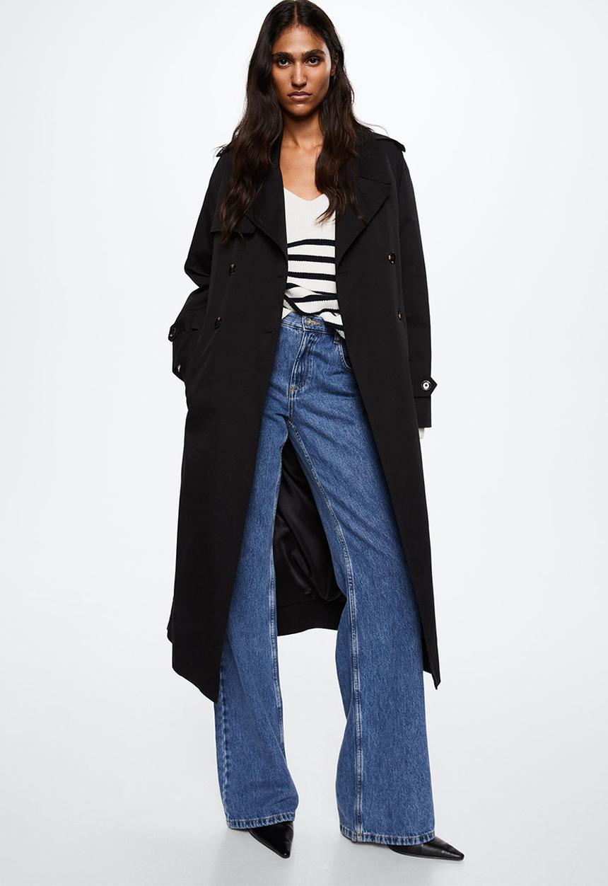 MANGO - Trench coat angela - black