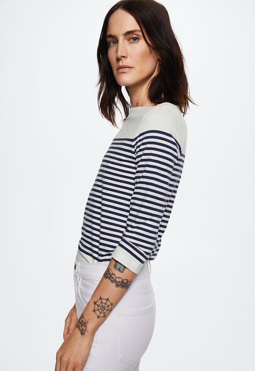 MANGO - T-shirt parisian - navy
