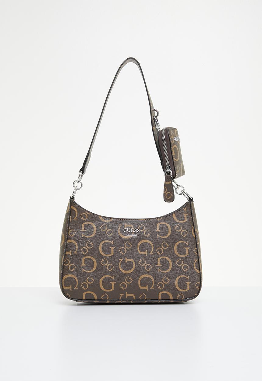 GUESS - Chardon top zip shoulder - dark brown