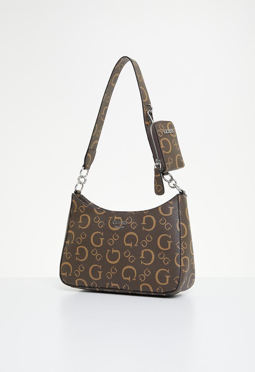 GUESS - Chardon top zip shoulder - dark brown