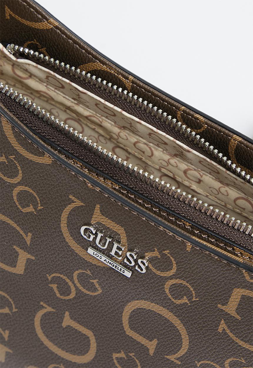 GUESS - Chardon top zip shoulder - dark brown