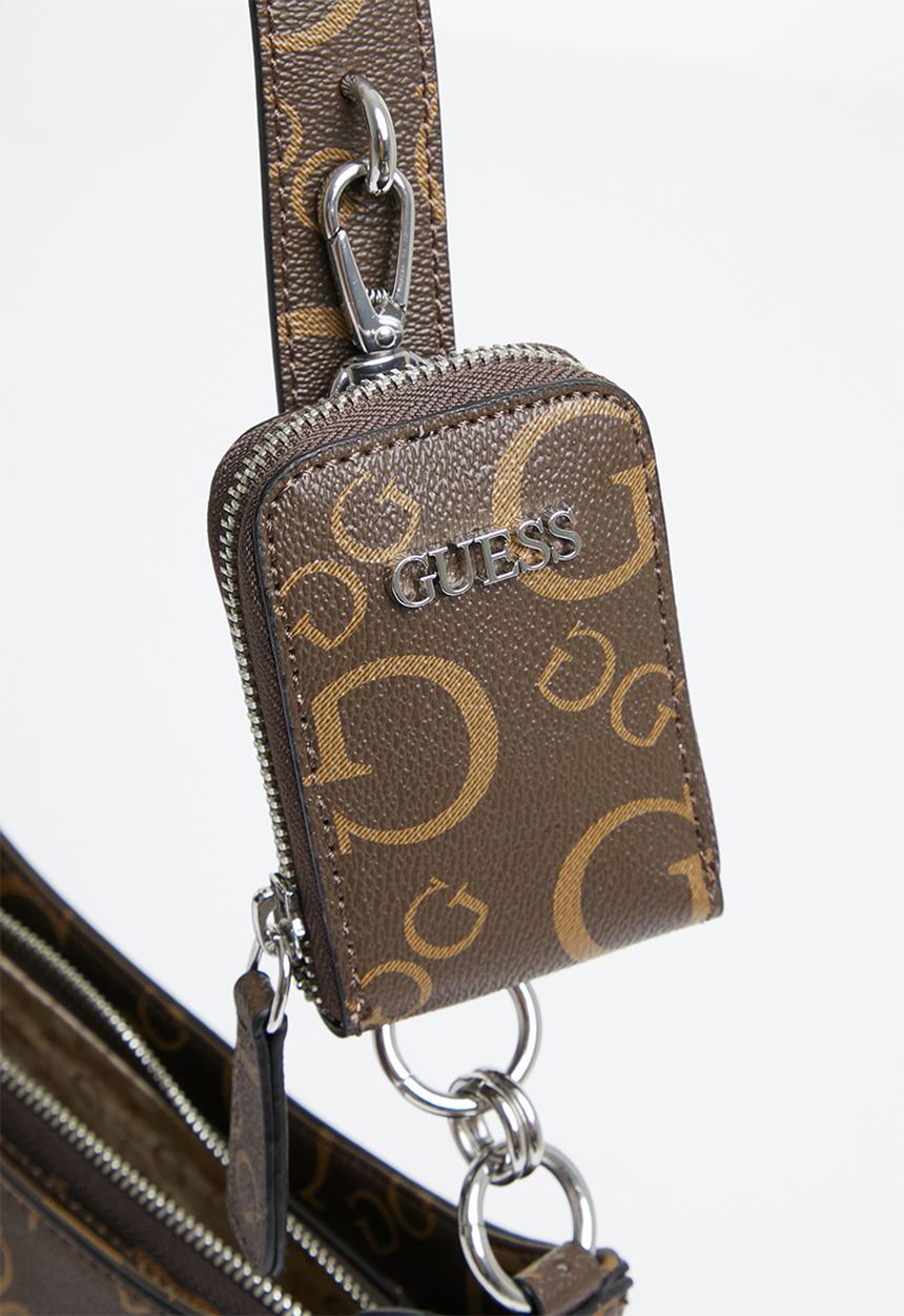 GUESS - Chardon top zip shoulder - dark brown