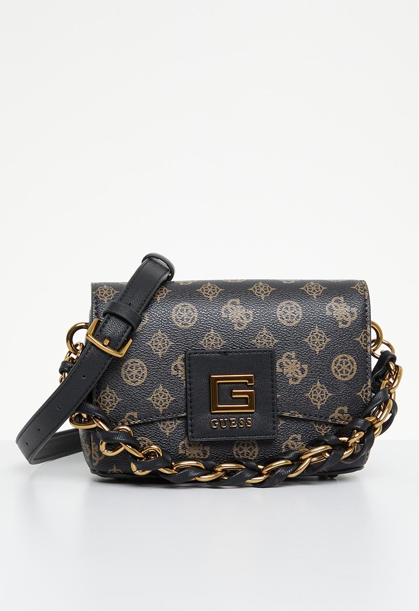 GUESS - Alva mini crossbody flap - brown logo