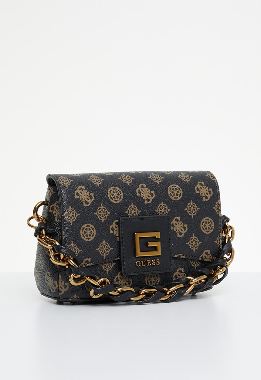 GUESS - Alva mini crossbody flap - brown logo