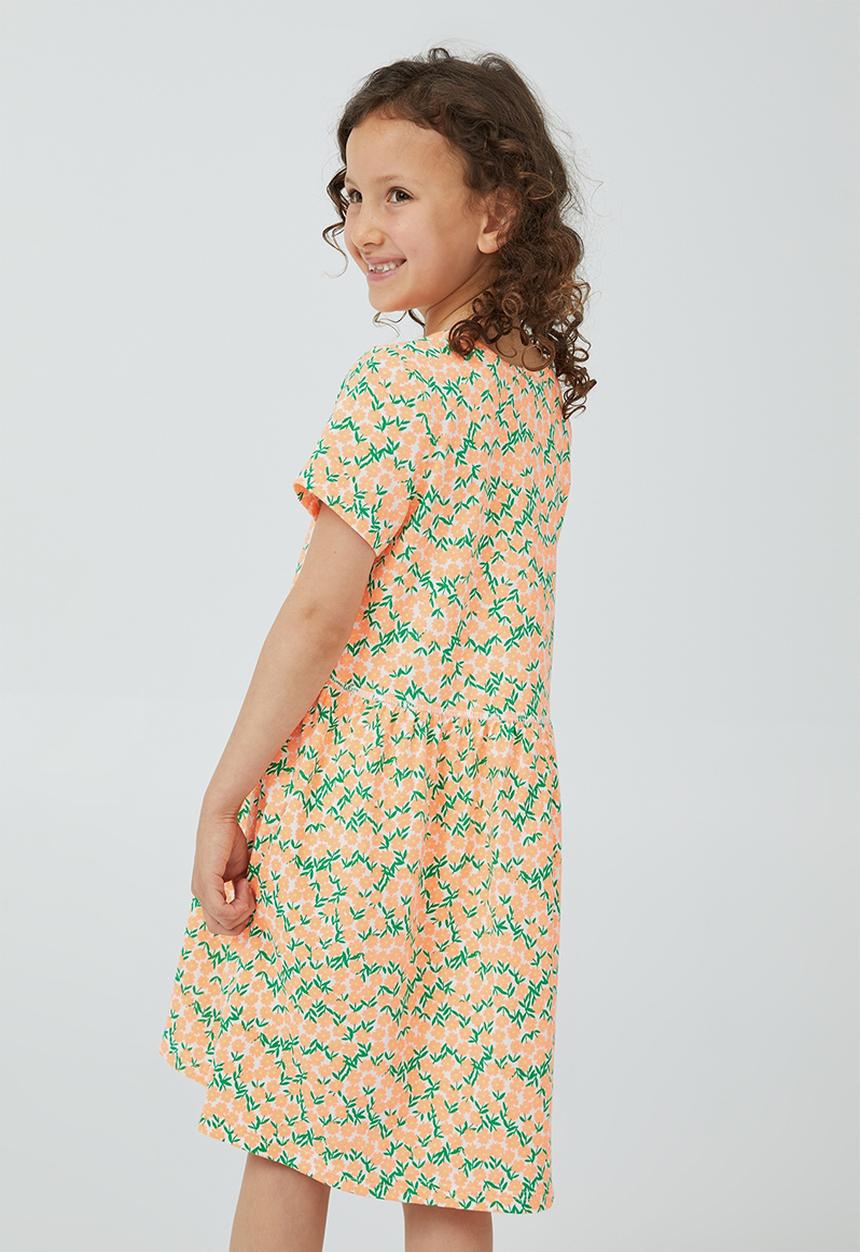 Cotton On - Freya short sleeve dress - fizzy melon & mini ditsy