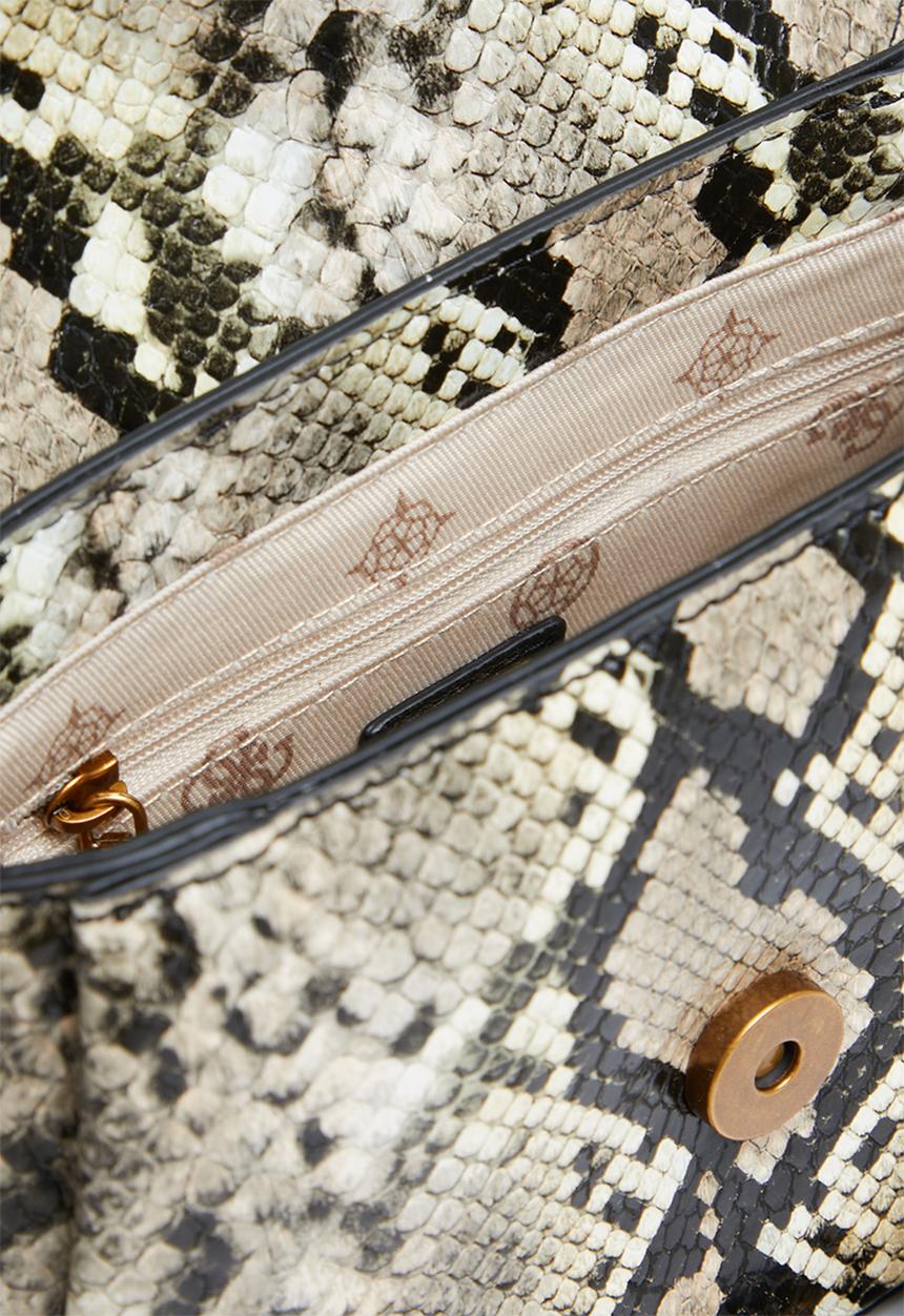 GUESS - Alva mini crossbody flap - natural python