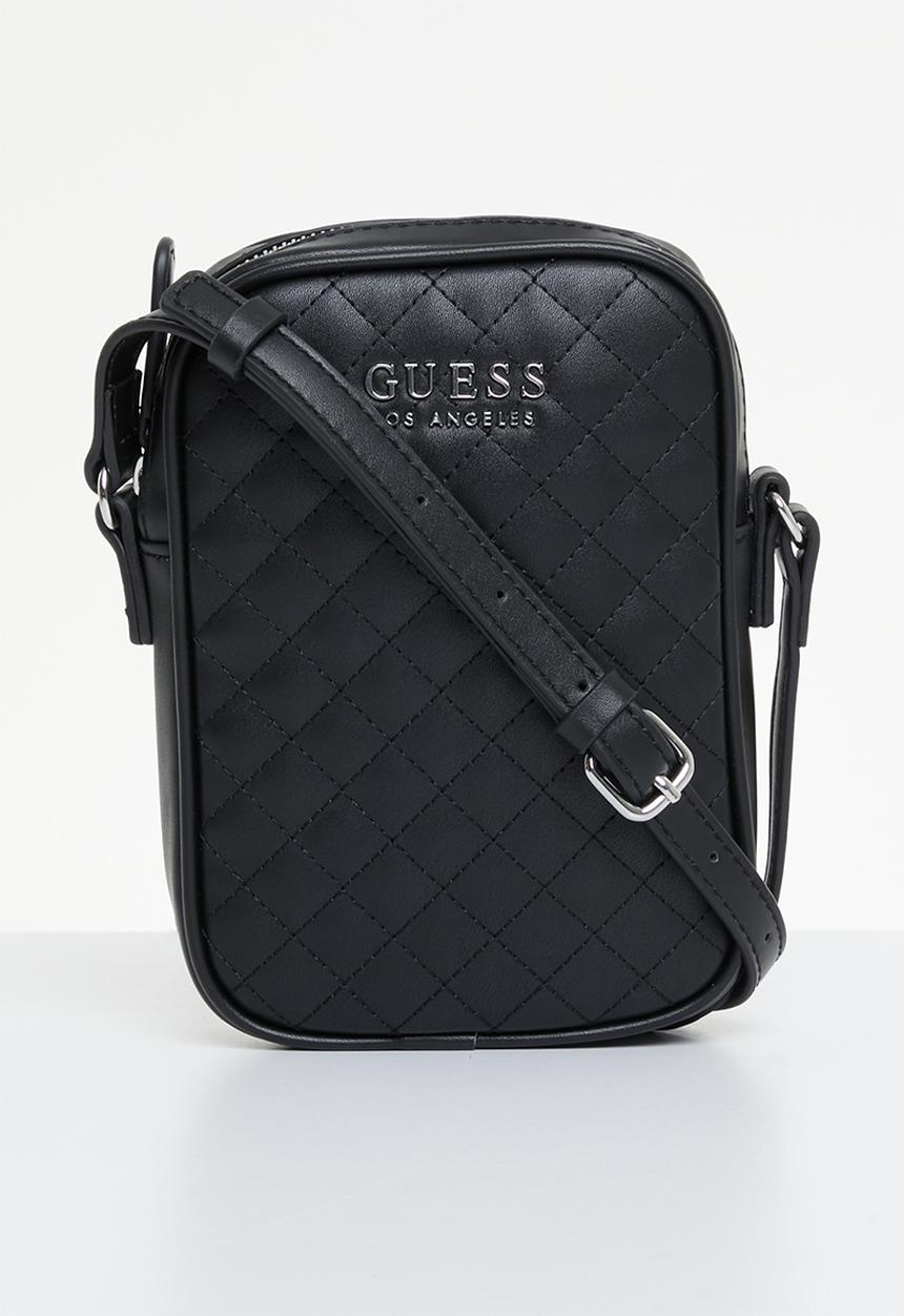 GUESS - Ledger mini crossbody top zip - black