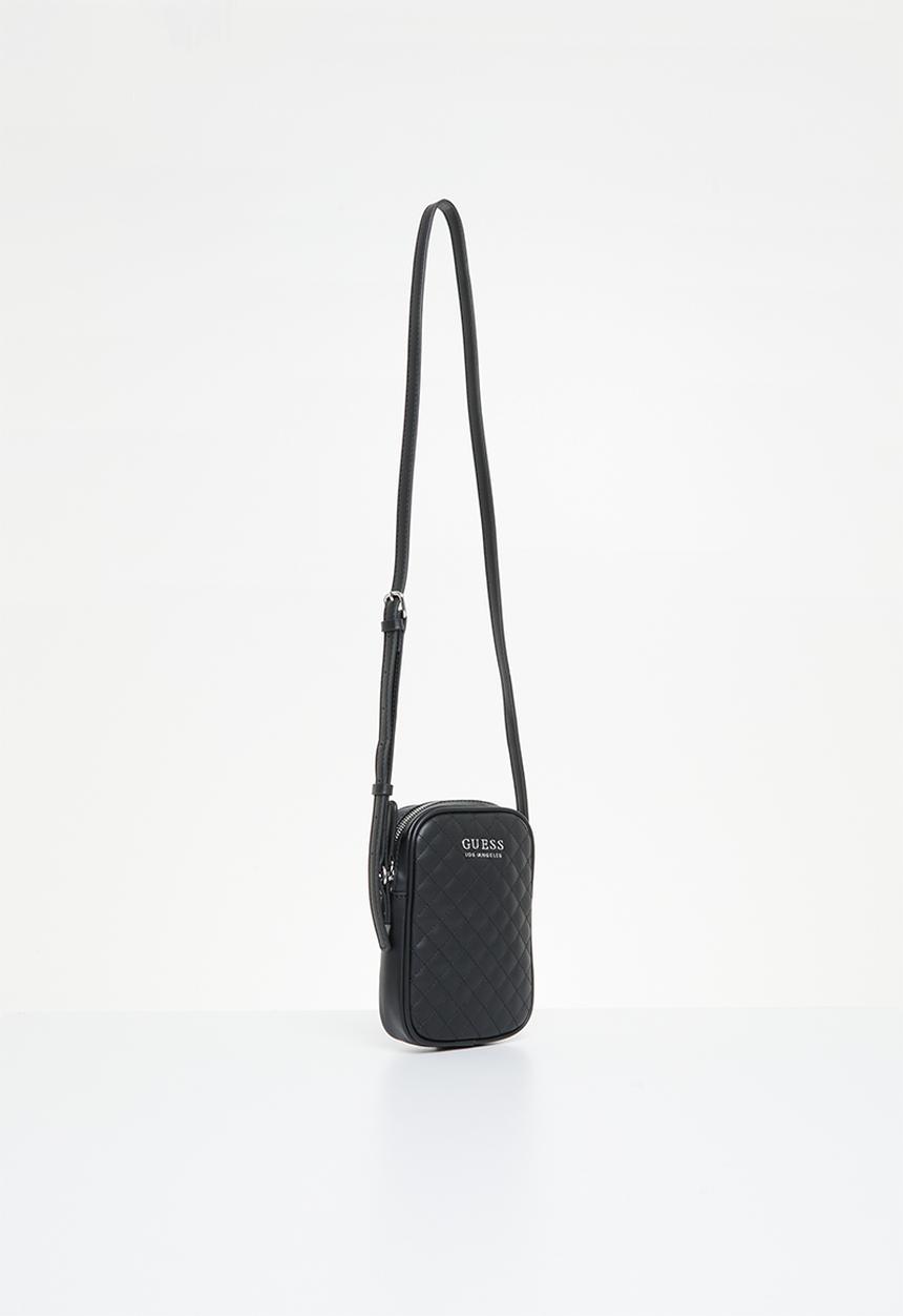 GUESS - Ledger mini crossbody top zip - black
