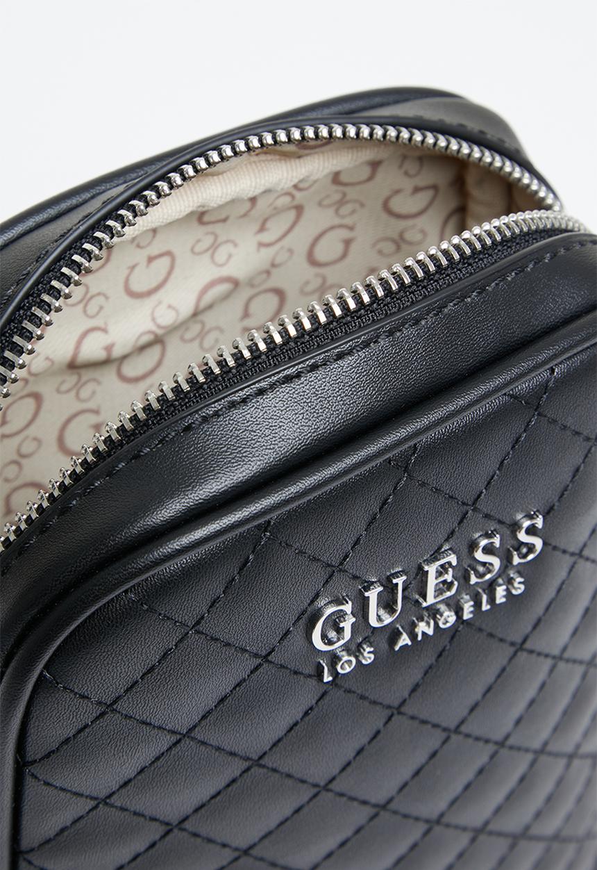 GUESS - Ledger mini crossbody top zip - black