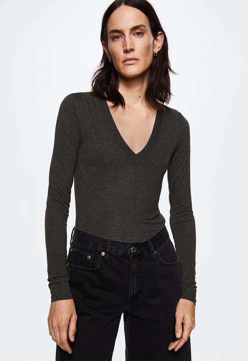 MANGO - T-shirt secondpi - dark grey