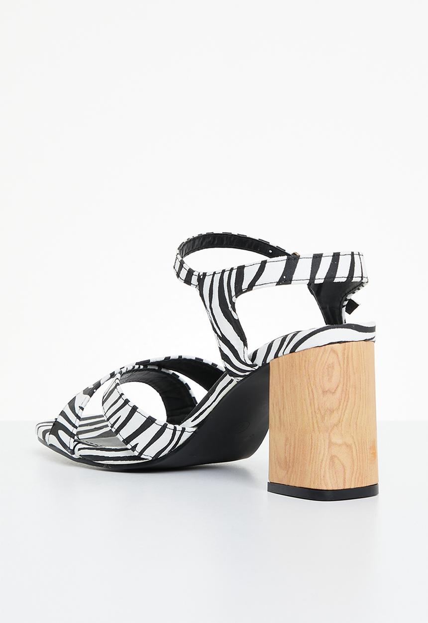 edit - Kerry open block heel - zebra