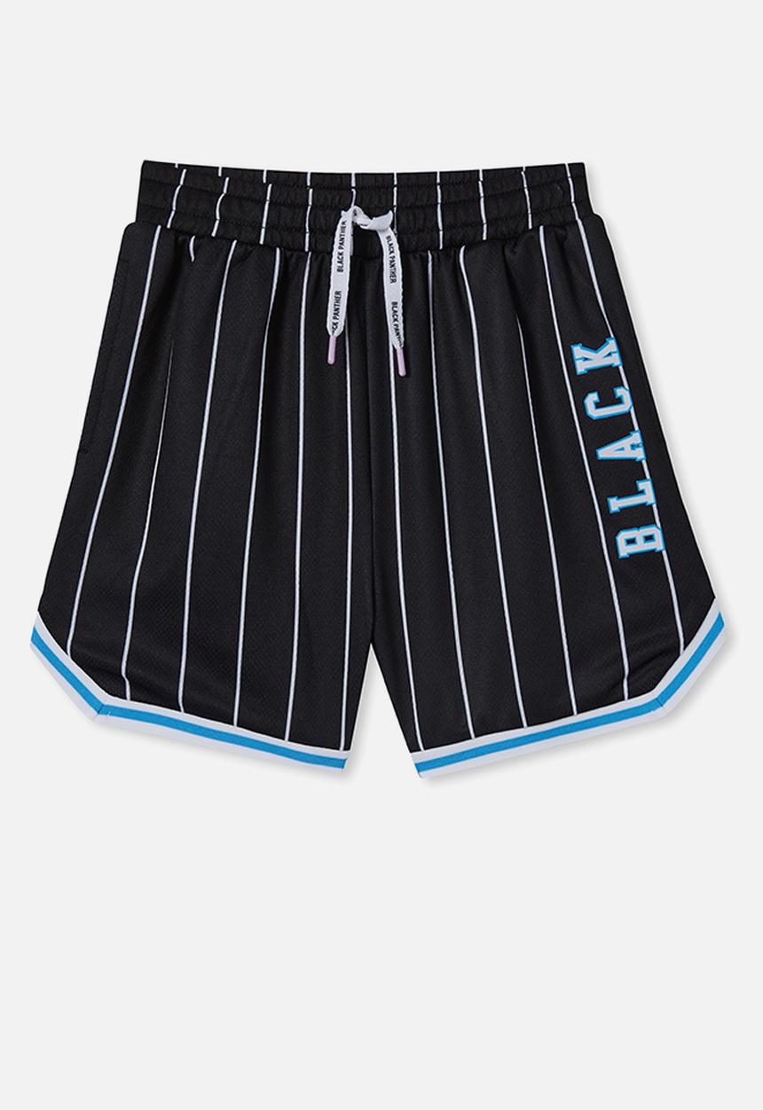 Cotton On - License marvel basketball short - lcn mar black stripe/black panther