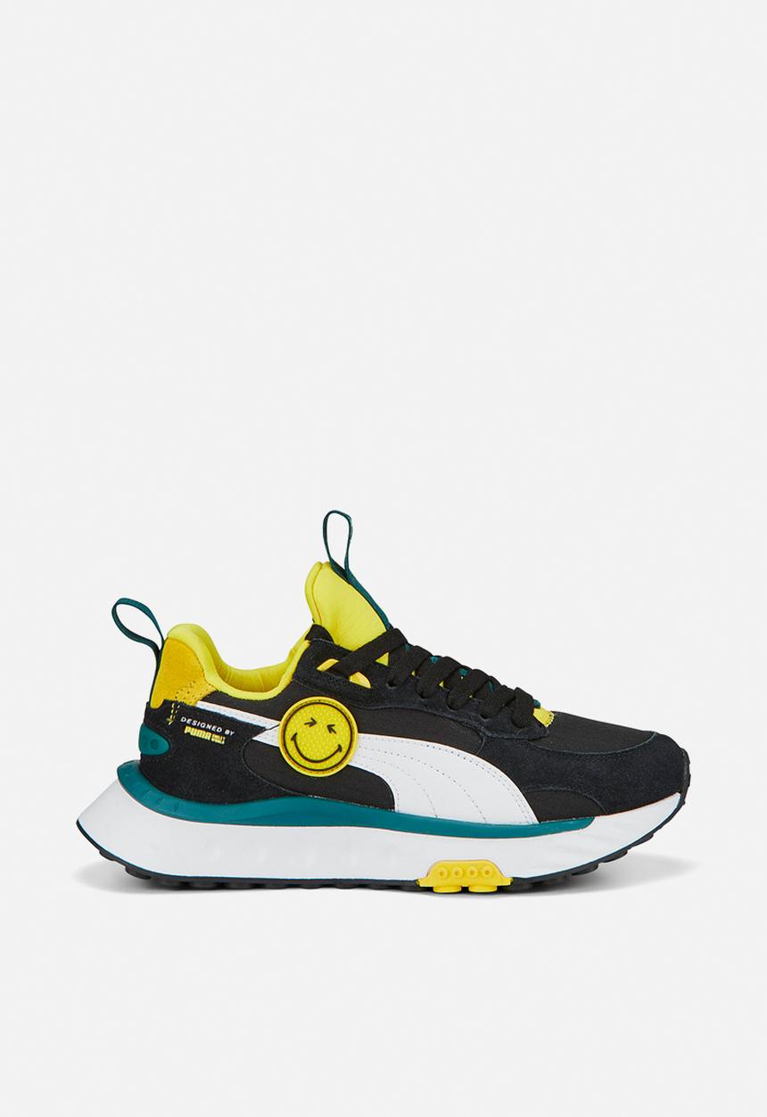 PUMA - Wr flex slip on smileyworld jr - puma black-puma white-vibrant yellow