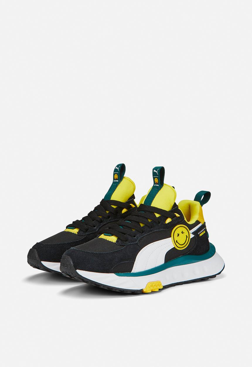 PUMA - Wr flex slip on smileyworld jr - puma black-puma white-vibrant yellow