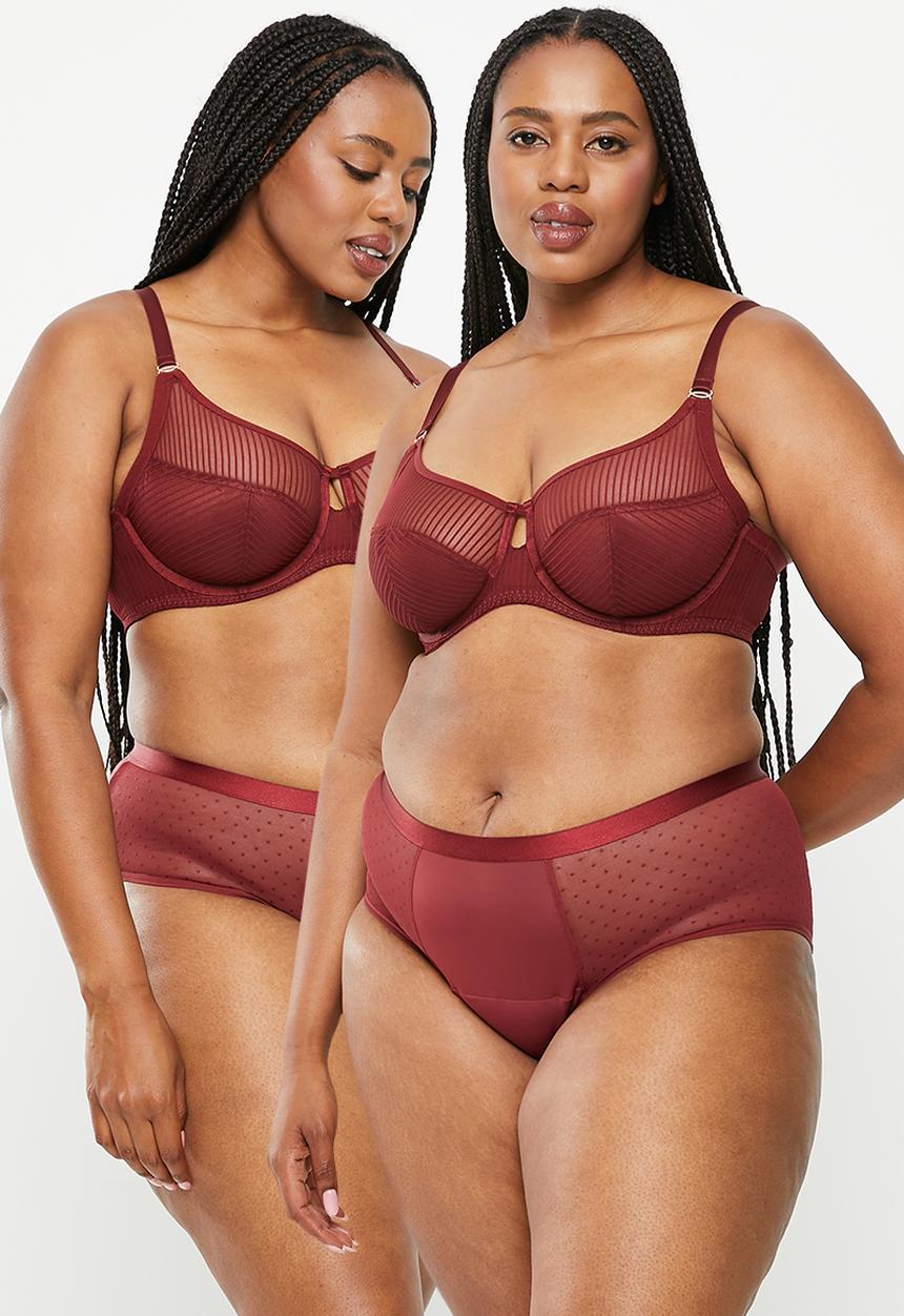 DORINA - Plus vega ecomoon 2 pack period panty - red