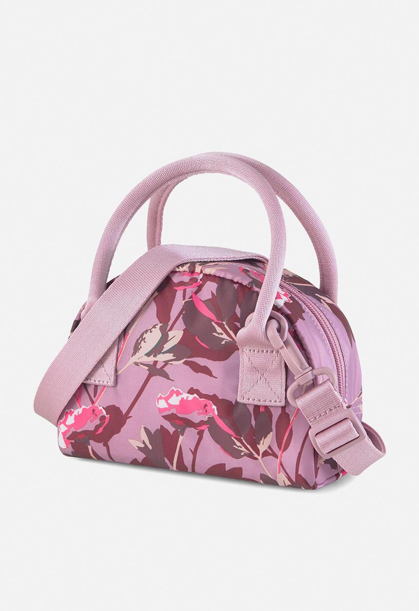 PUMA - Core pop mini grip bag - pale grape-floral aop