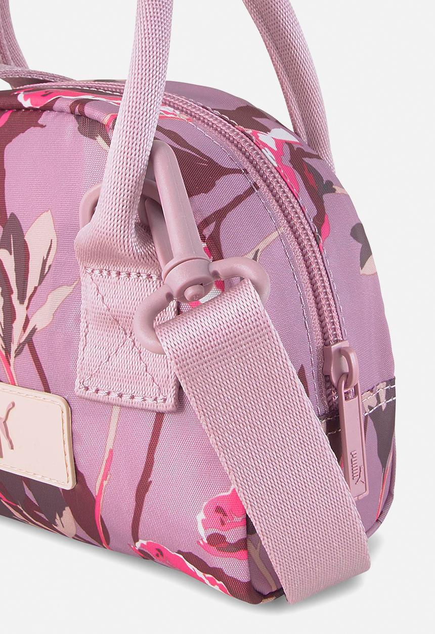 PUMA - Core pop mini grip bag - pale grape-floral aop