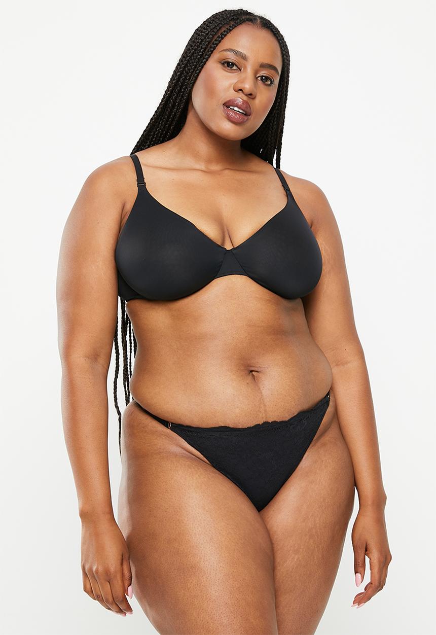 DORINA - Plus hiya 2 pack string - pink & black