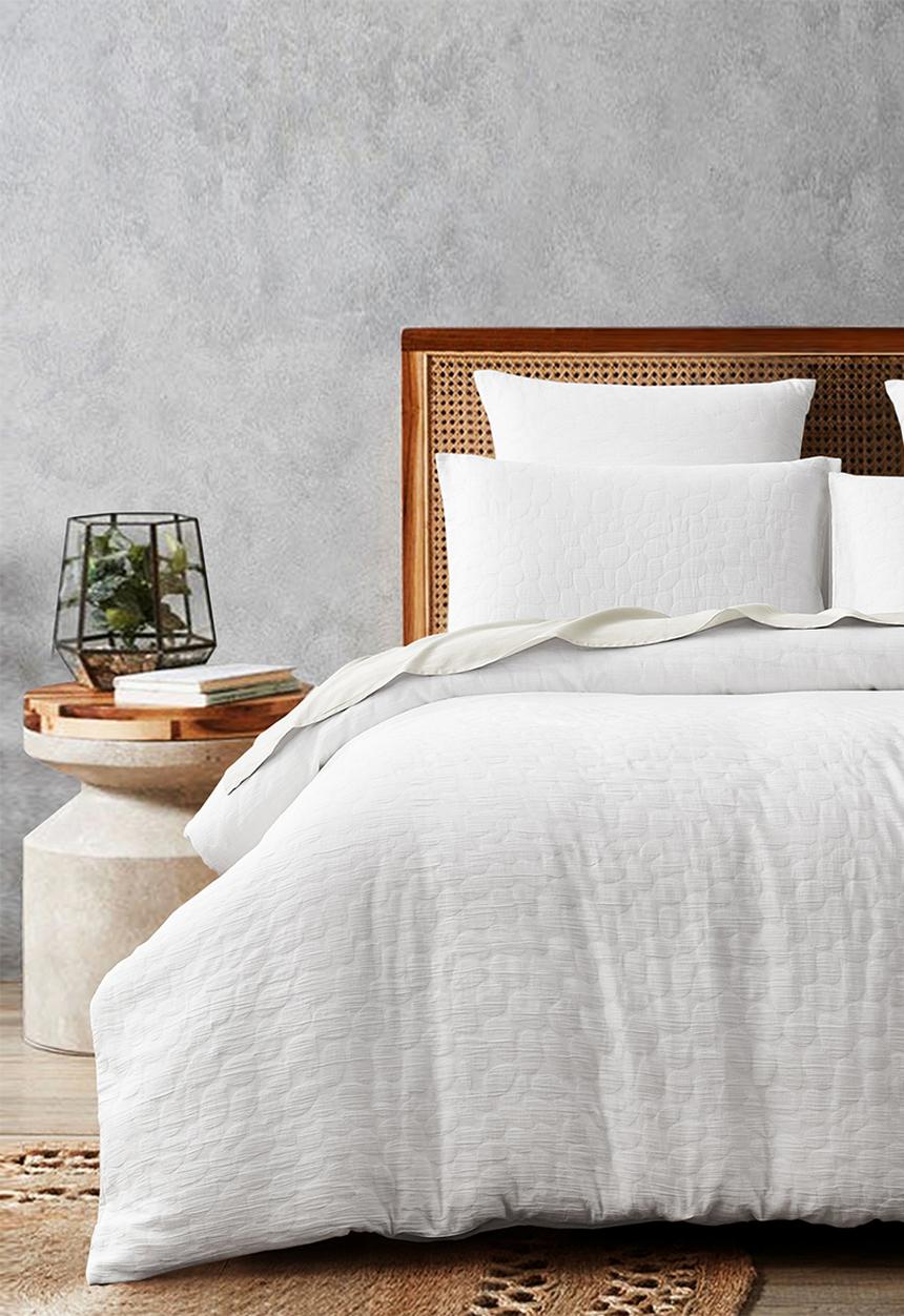 Linen House - Sherbet duvet cover set - white