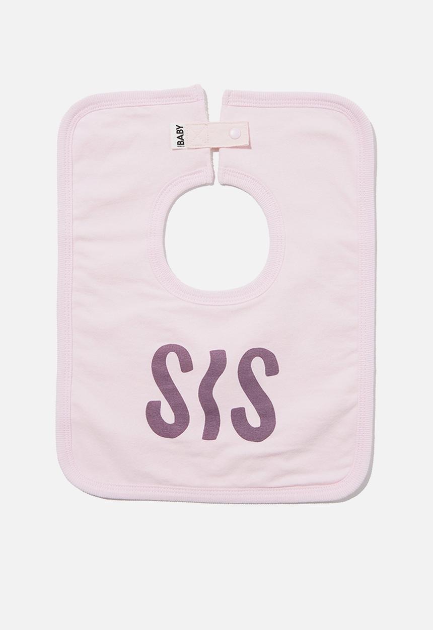 Cotton On - The square bib- lavender fog/sis