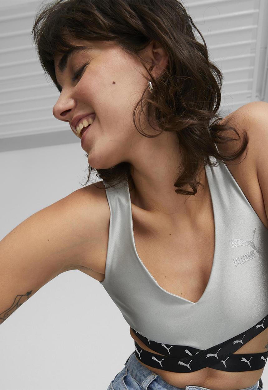 PUMA - Sq cropped top - silver