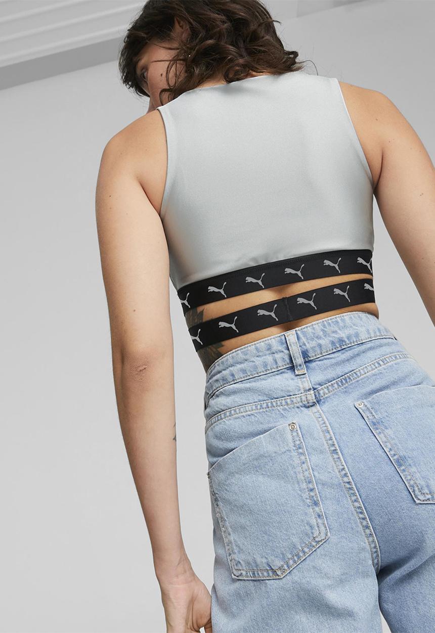PUMA - Sq cropped top - silver