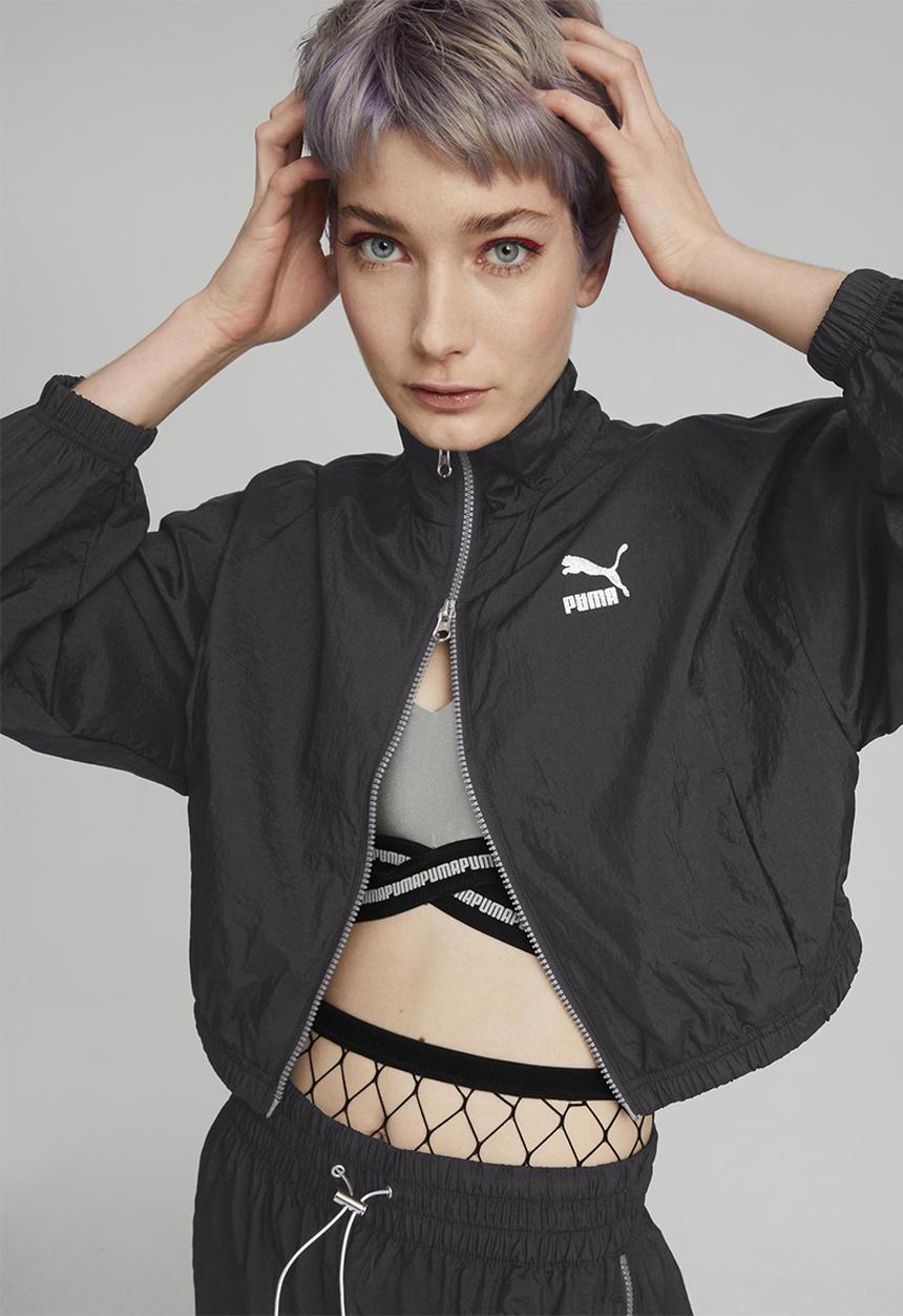 PUMA - Sq woven cropped track jacket - puma black