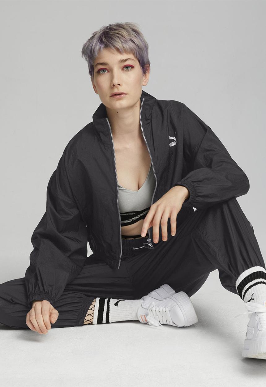 PUMA - Sq woven cropped track jacket - puma black