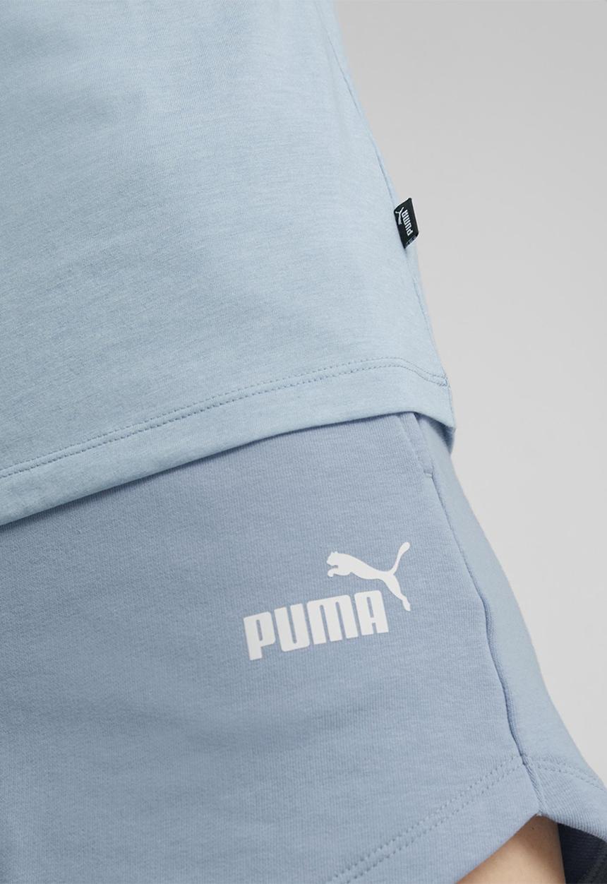 PUMA - Ess logo heather tee - blue wash