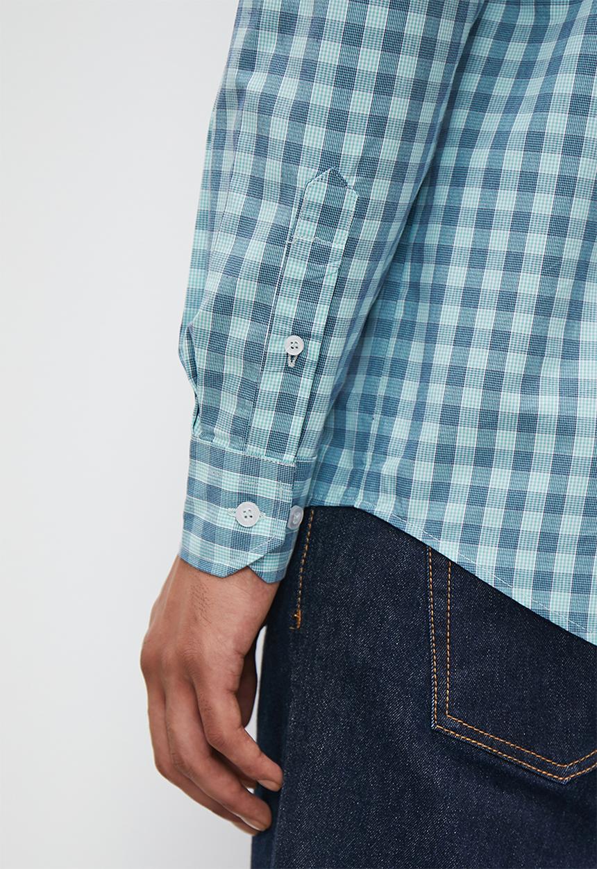 Superbalist - Slim fit check shirt - blue 
