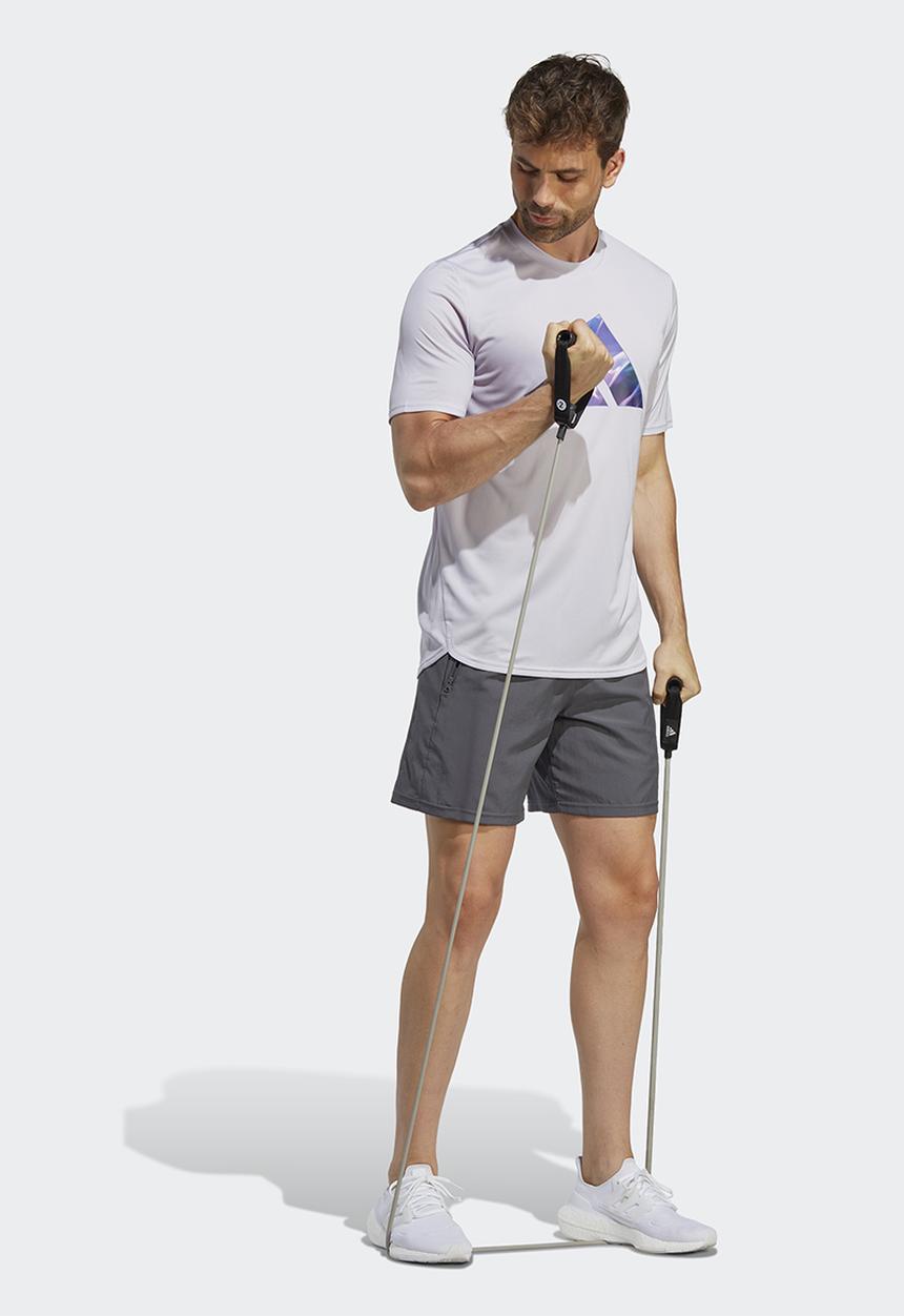 adidas Performance - Designed for Movement HIIT training tee - silver dawn/black