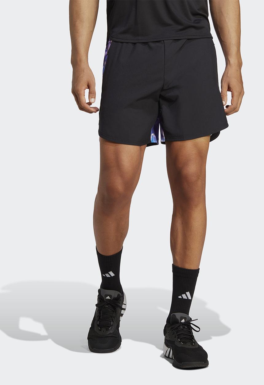 adidas Performance - Designed for Movement HIIT training shorts- black/silver met.