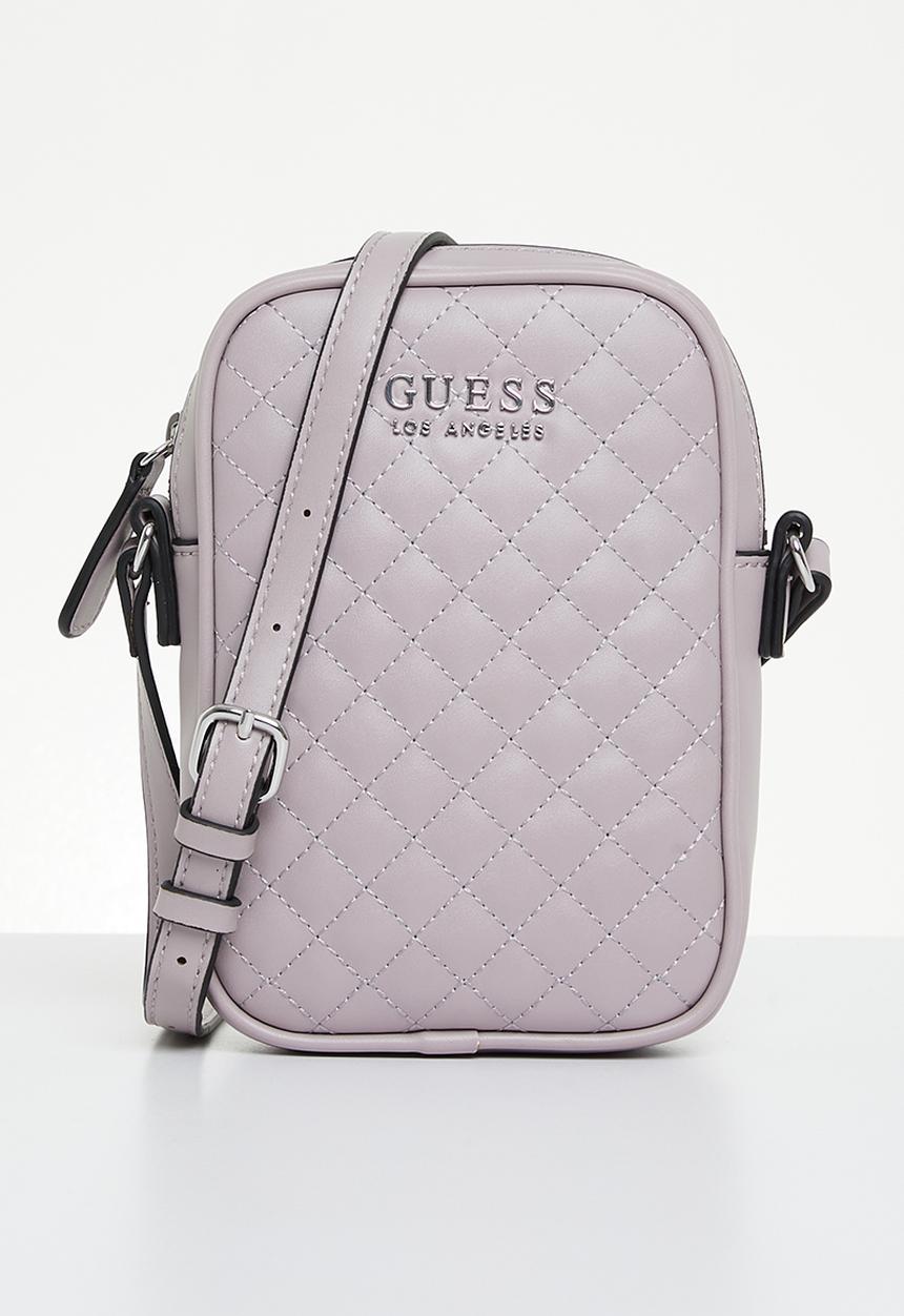 GUESS - Ledger mini crossbody top zip - lavender