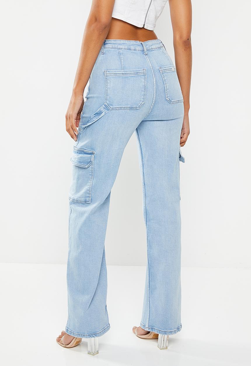 SISSY BOY - Cool cargo: high rise cargo wide leg - light vintage