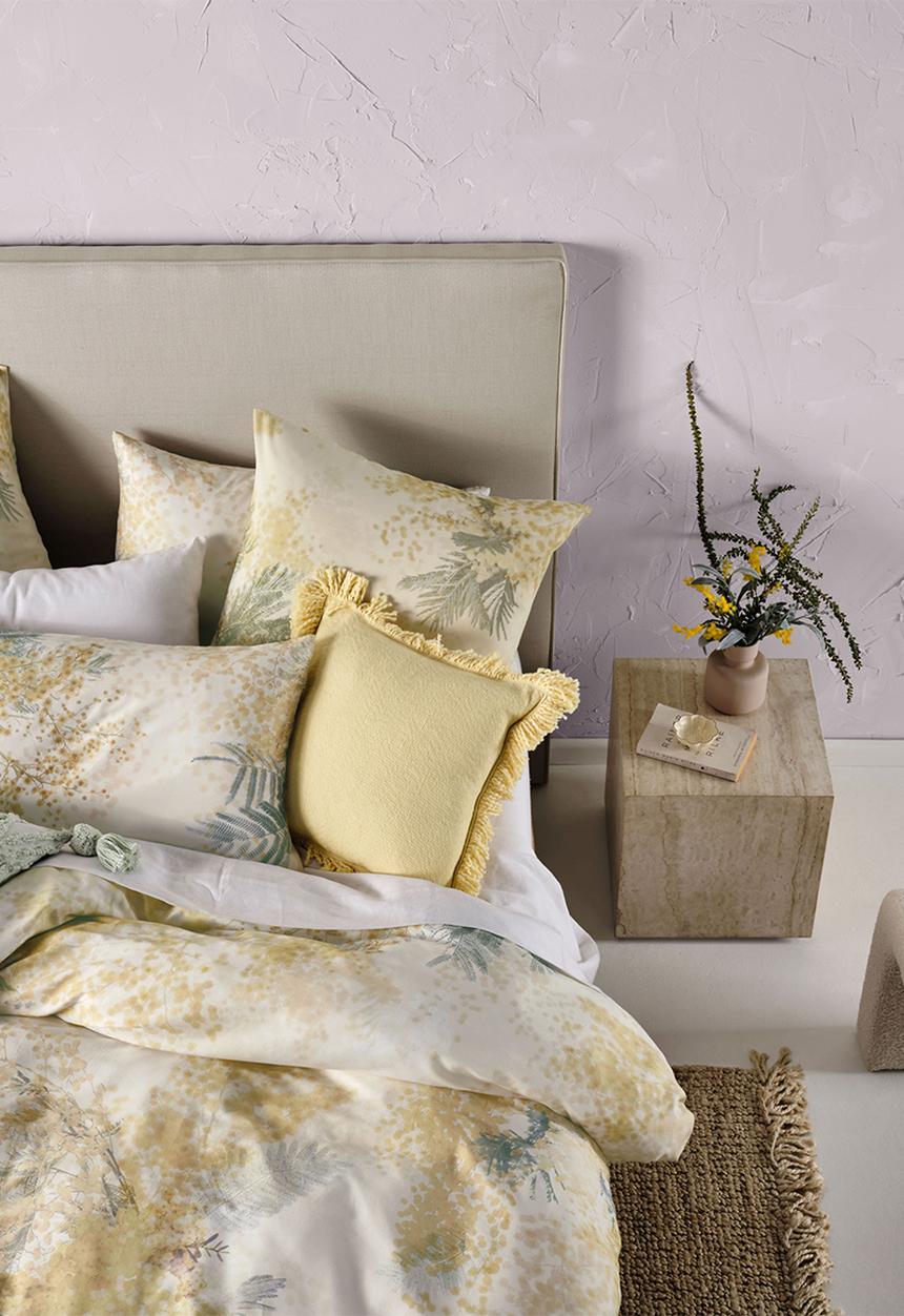 Linen House - Mimosa duvet cover set - yellow
