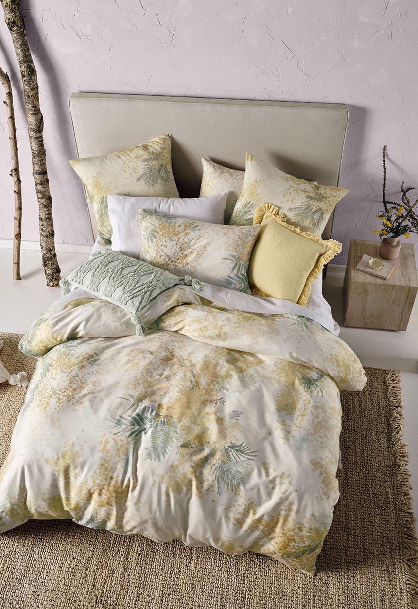 Linen House - Mimosa duvet cover set - yellow