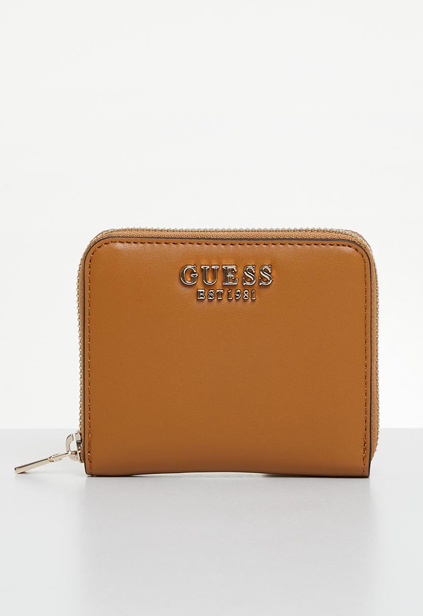 GUESS - Laurel slg small zip around - cognac