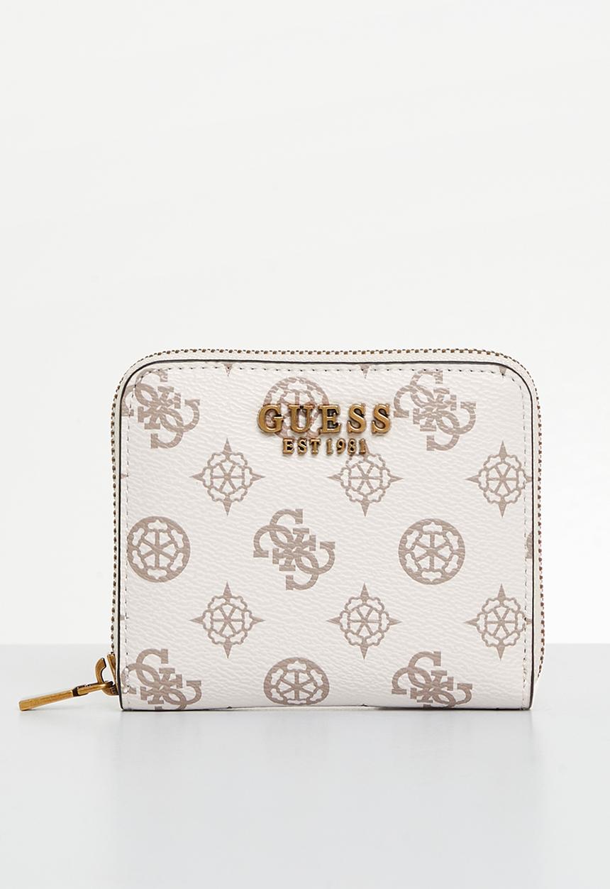GUESS - Laurel slg small zip around - cream