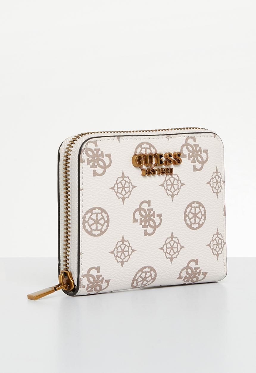 GUESS - Laurel slg small zip around - cream
