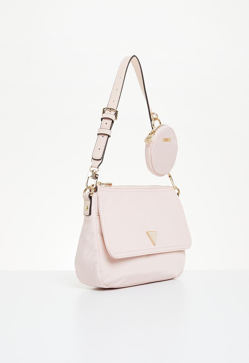 GUESS - Eco gemma top zip shoulder bag - light rose
