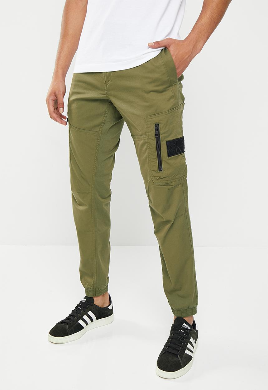 Calvin Klein - Skinny washed cargo pant - burnt olive