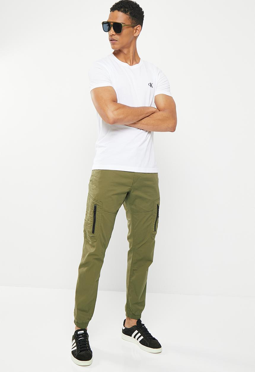 Calvin Klein - Skinny washed cargo pant - burnt olive