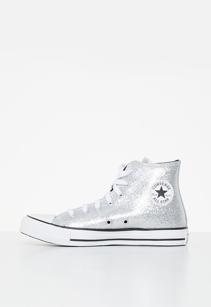 Converse - Chuck taylor all star glitter glow hi - silver/ash stone/black