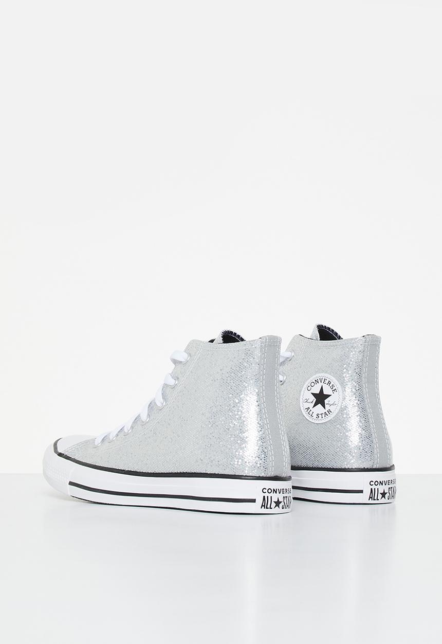 Converse - Chuck taylor all star glitter glow hi - silver/ash stone/black