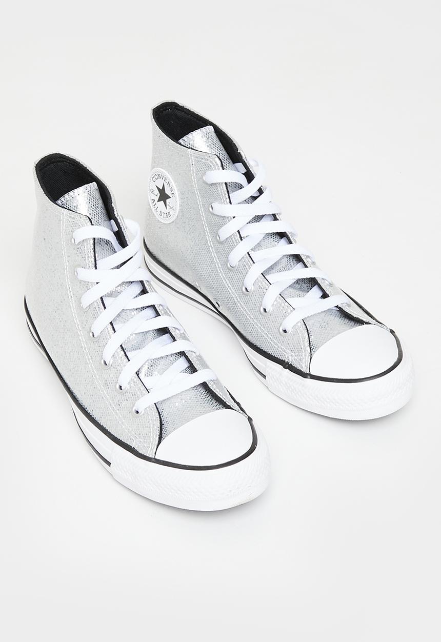 Converse - Chuck taylor all star glitter glow hi - silver/ash stone/black